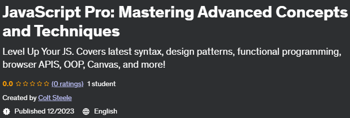 JavaScript Pro_ Mastering Advanced Concepts and Techniques