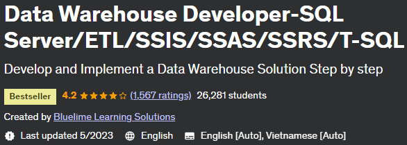 Data Warehouse Developer-SQL Server/ETL/SSIS/SSAS/SSRS/T-SQL