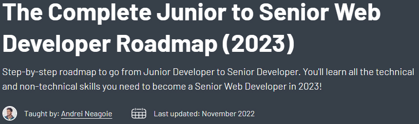 The Complete Junior to Senior Web Developer Roadmap (2023)