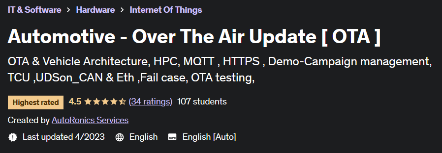 Automotive - Over The Air Update