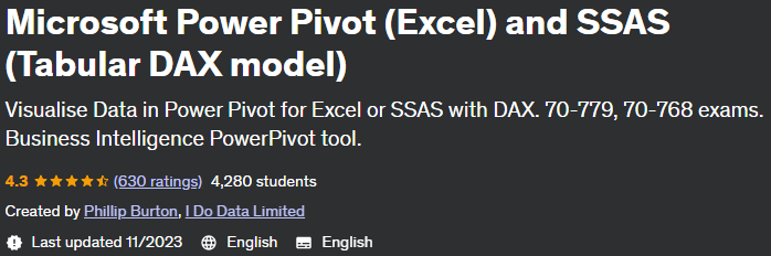 Microsoft Power Pivot (Excel) and SSAS (Tabular DAX model)