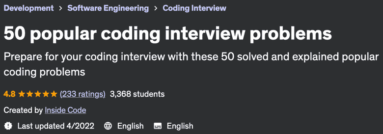 50 popular coding interview problems