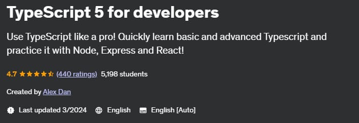 TypeScript 5 for developers