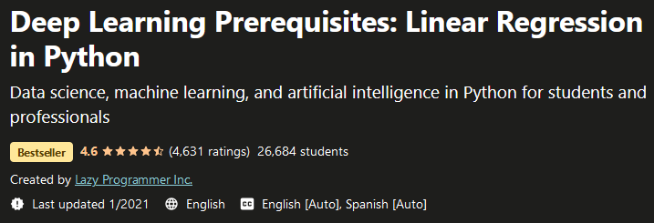 Deep Learning Prerequisites: Linear Regression in Python