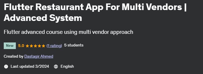 Flutter Restaurant App For Multi Vendors _ Advanced System