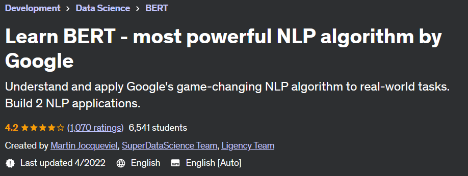 Learn BERT - the most powerful NLP algorithm by Google