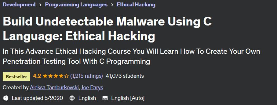 Build Undetectable Malware Using C Language: Ethical Hacking