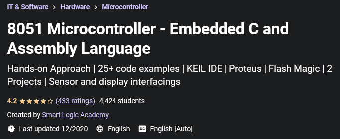 8051 Microcontroller - Embedded C and Assembly Language