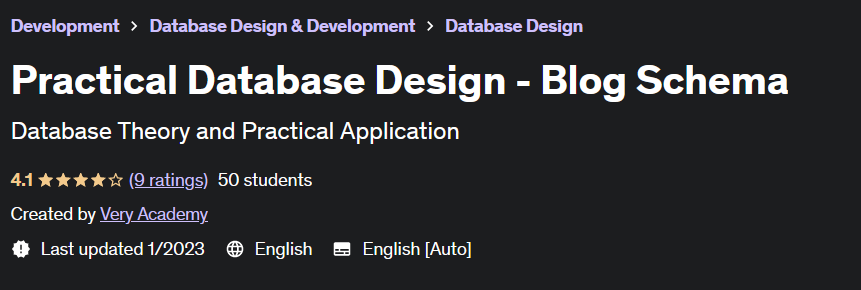   Practical Database Design