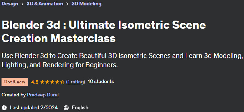 Blender 3d: Ultimate Isometric Scene Creation Masterclass