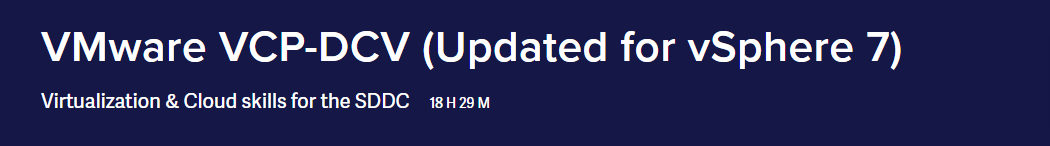 VMware VCP-DCV (Updated for vSphere 7)