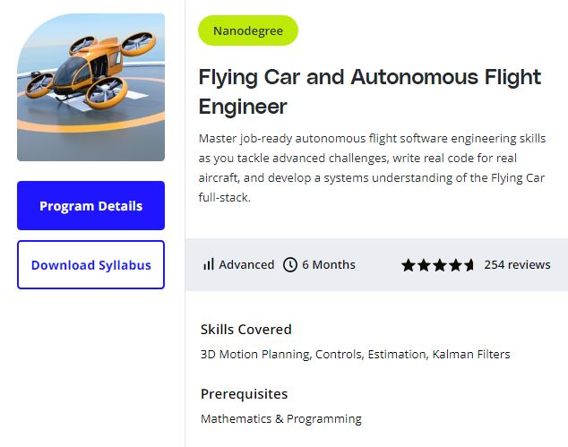 Flying Car and Autonomous Flight Engineer Nanodegree