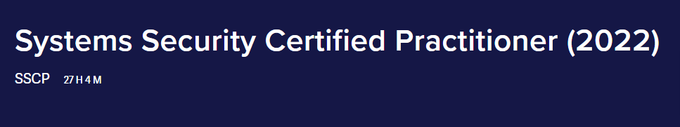 Systems Security Certified Practitioner (2022)