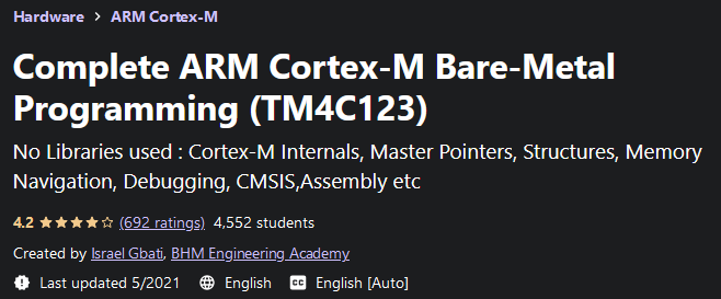 Complete ARM Cortex-M Bare-Metal Programming (TM4C123)