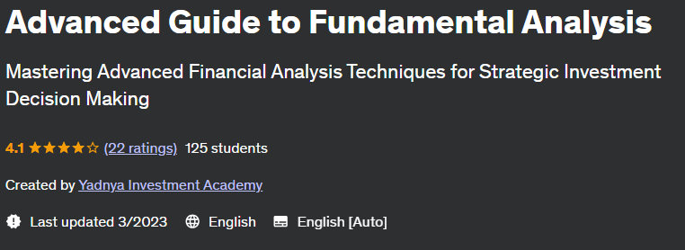 Advanced Guide to Fundamental Analysis