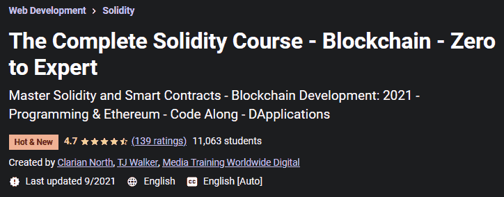 The Complete Solidity Course - Blockchain - Zero to Expert