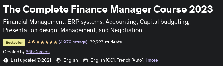 The Complete Finance Manager Course 2023