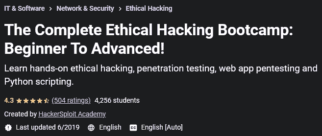 The Complete Ethical Hacking Bootcamp Beginner To Advanced