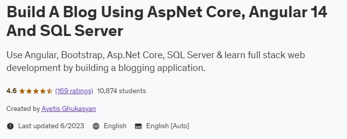 Build A Blog Using AspNet Core, Angular 14 And SQL Server