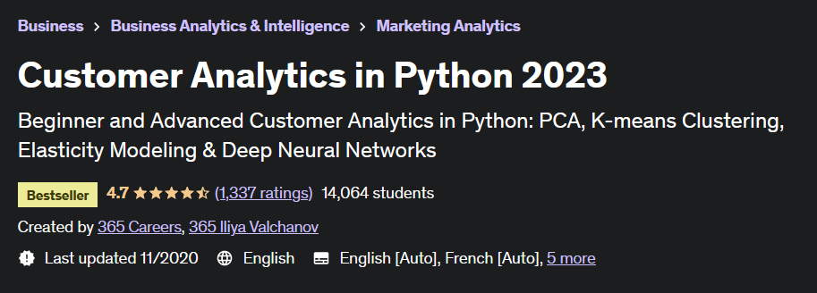   Customer Analytics in Python 2023