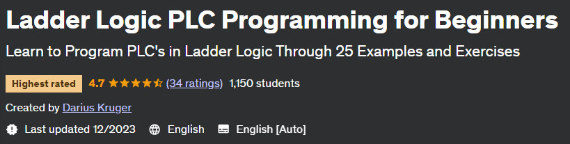 Ladder Logic PLC Programming for Beginners 