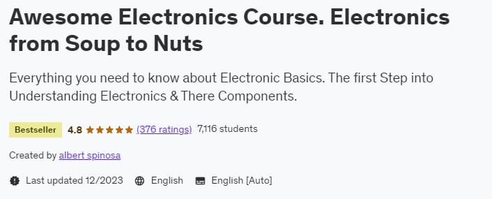 Awesome Electronics Course.  Electronics from Soup to Nuts