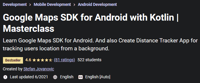 Google Maps SDK for Android with Kotlin  Masterclass