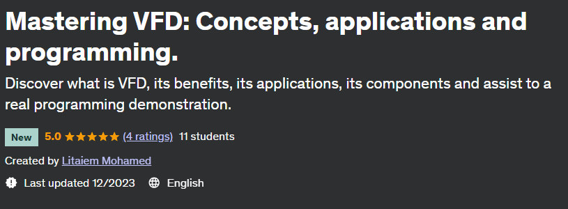 Mastering VFD: Concepts, applications and programming. 