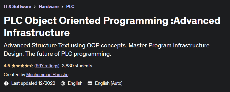 PLC Object Oriented Programming 