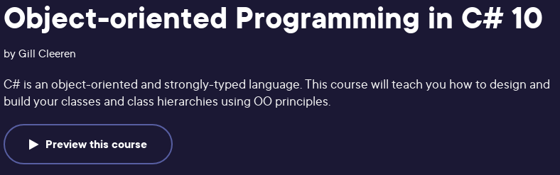 Object-oriented programming in C # 10