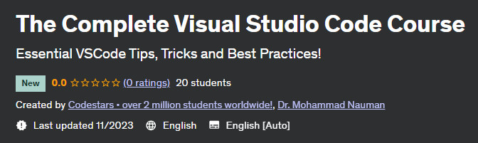 The Complete Visual Studio Code Course