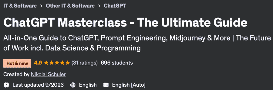 ChatGPT Masterclass - The Ultimate Guide