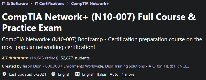 CompTIA Network+ (N10-007) Full Course & Practice Exam