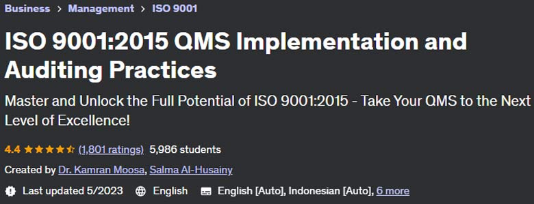 ISO 9001:2015 QMS Implementation and Auditing Practices