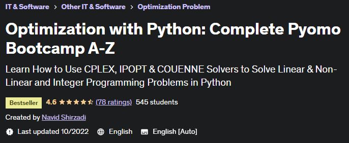 Optimization with Python: Complete Pyomo Bootcamp AZ