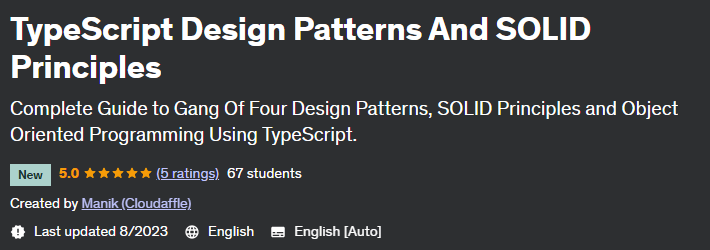 TypeScript Design Patterns And SOLID Principles