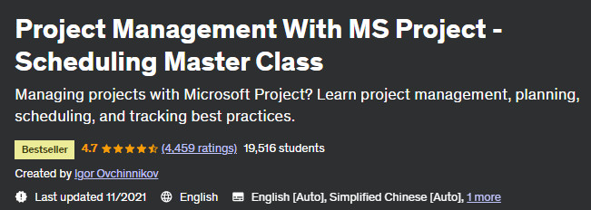 Project Management With MS Project - Scheduling Master Class