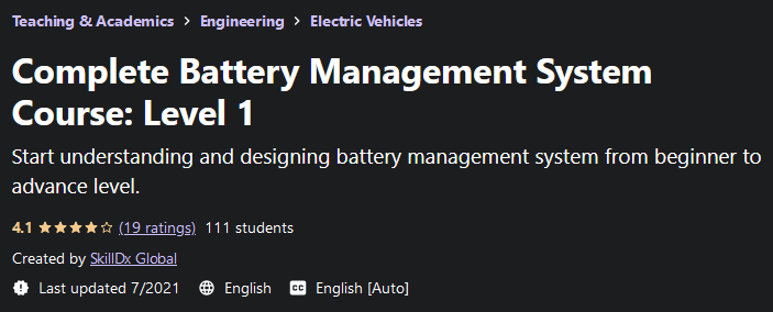 Complete Battery Management System Course: Level 1