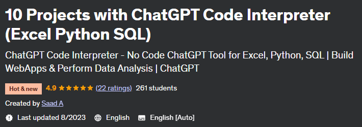 10 Projects with ChatGPT Code Interpreter (Excel Python SQL)