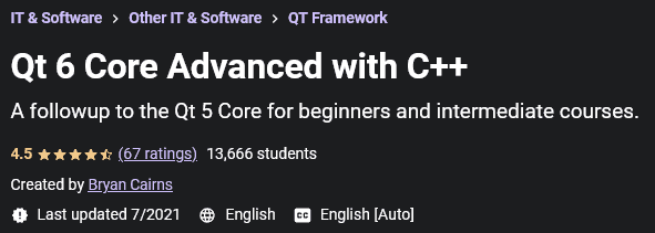 Qt 6 Core Advanced with C++