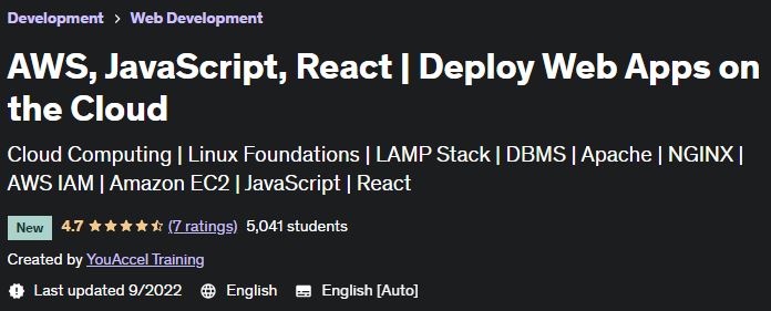 AWS, JavaScript, React |  Deploy Web Apps on the Cloud