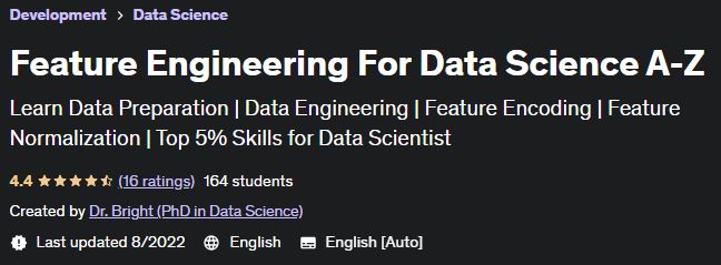 Feature Engineering for Data Science AZ