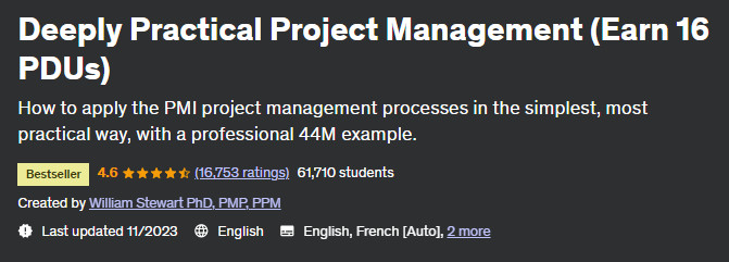 Deeply Practical Project Management (Earn 16 PDUs)