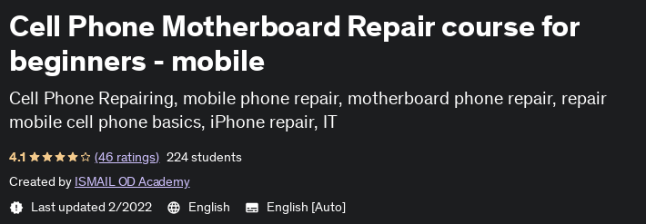 Cell Phone Motherboard Repair course for beginners - mobile