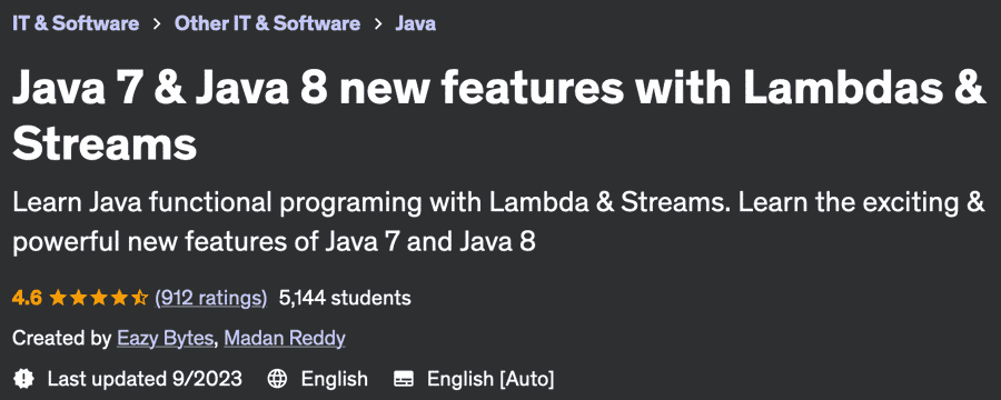 Java 7 & Java 8 new features with Lambdas & Streams