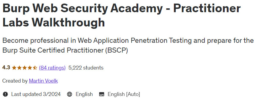 Burp Web Security Academy - Practitioner Labs Walkthrough