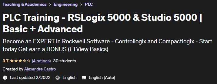 PLC Training - RSLogix 5000 & Studio 5000 |  Basic + Advanced