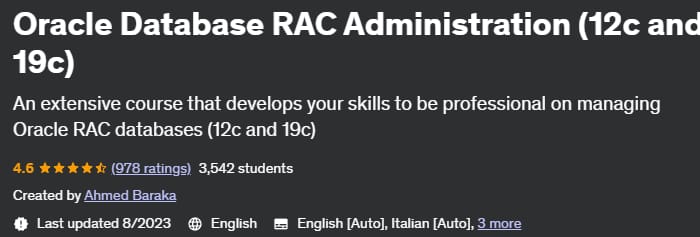 Oracle Database RAC Administration (12c and 19c)