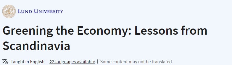 Greening the Economy_Lessons from Scandinavia