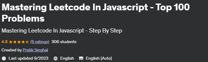 Mastering Leetcode In Javascript - Top 100 Problems